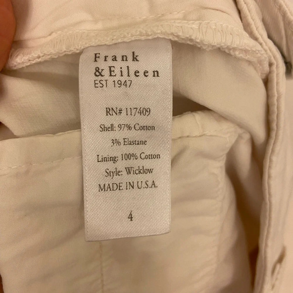 Frank & Eileen Wicklow Italian Chino Performance Twill Chalk Size 4 - Picture 7 of 7
